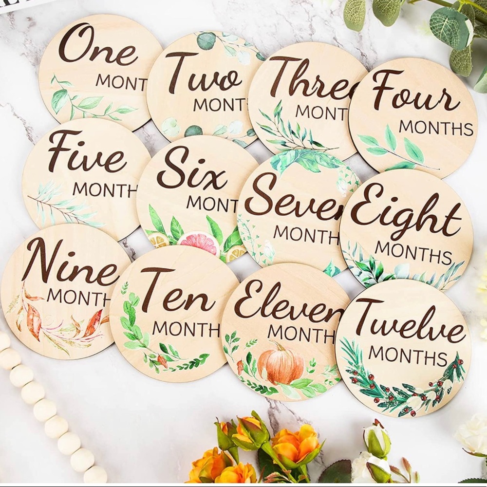Floral Baby Monthly Milestone Circles